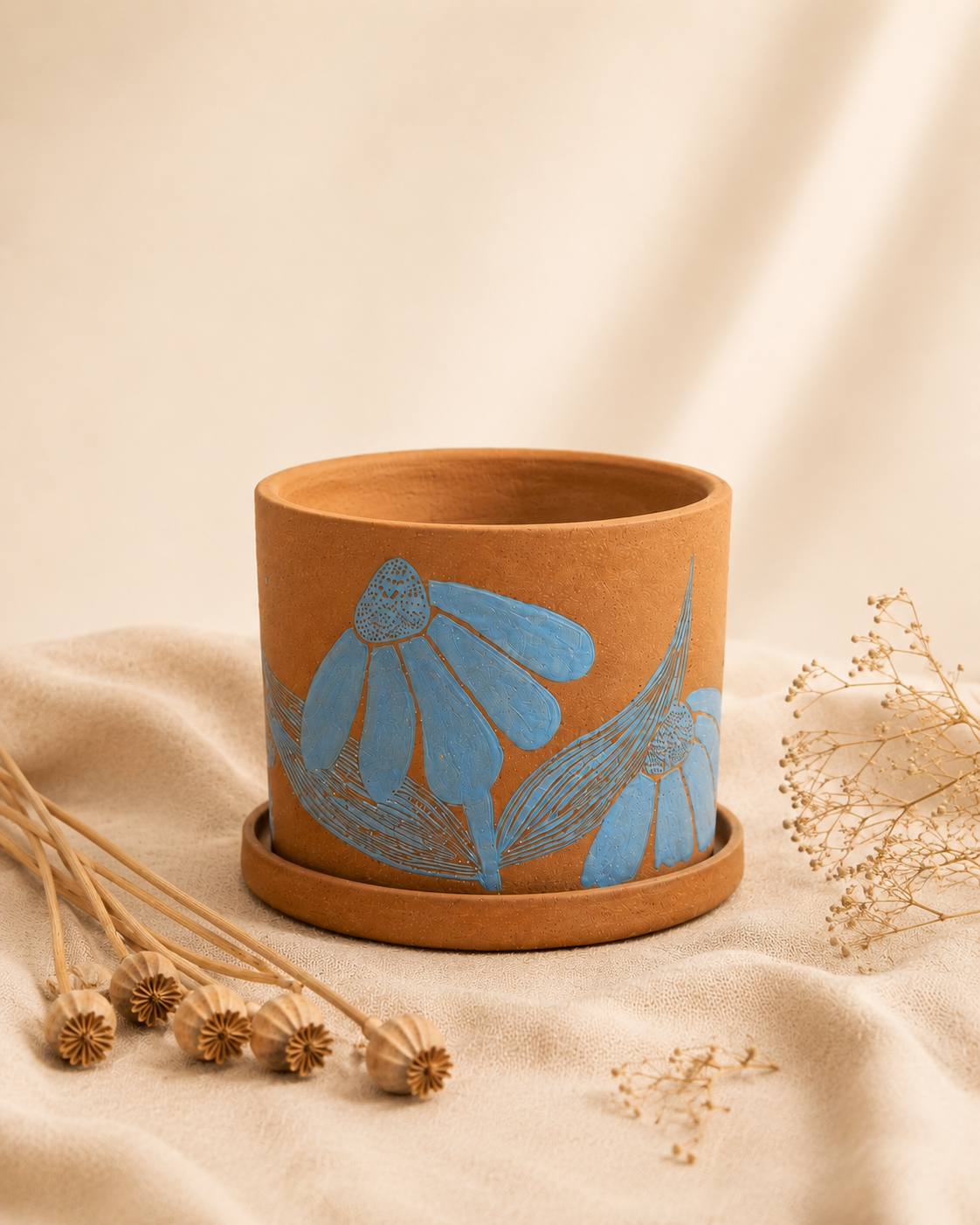 Azure Bloom Planter