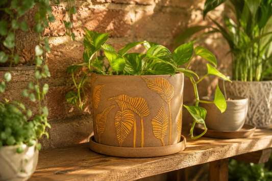 Palm Leaf Planter