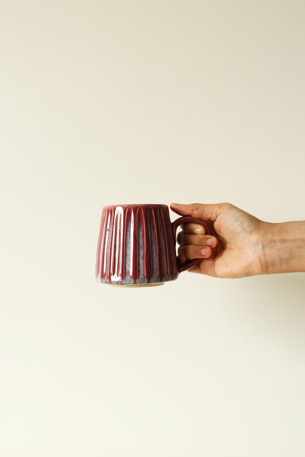 Burgundy Drip Mug