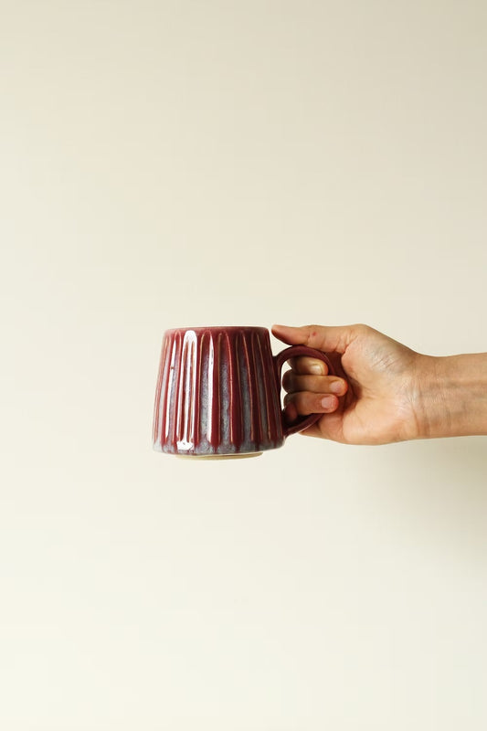 Burgundy Drip Mug